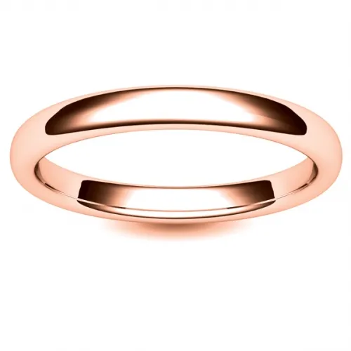 Soft Court Light - 2.5mm (SCSL2.5R) Rose Gold Wedding Ring